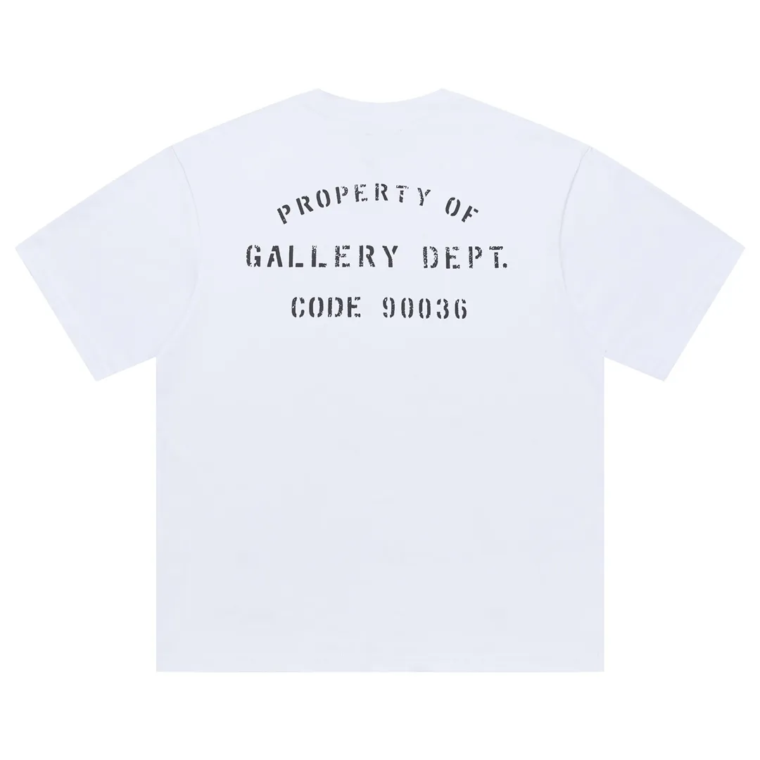 Model D140 Gallery dept American fashion brand pocket print high street short-sleeved T-shirt, front pocket ten print. Shrunk and shaped, soft, comfortable and breathable, no pilling, no fading and no deformation, S to XL, p106